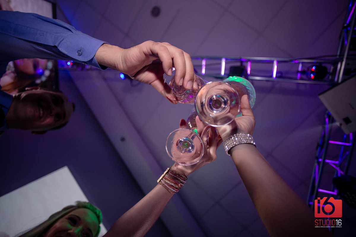 Brinde da Debutante com os pais