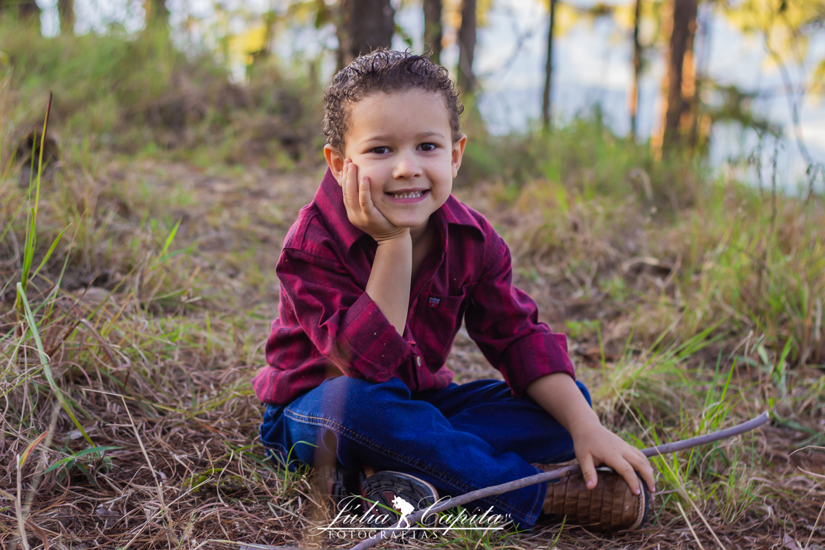Fotografia de família para aniversário infantil