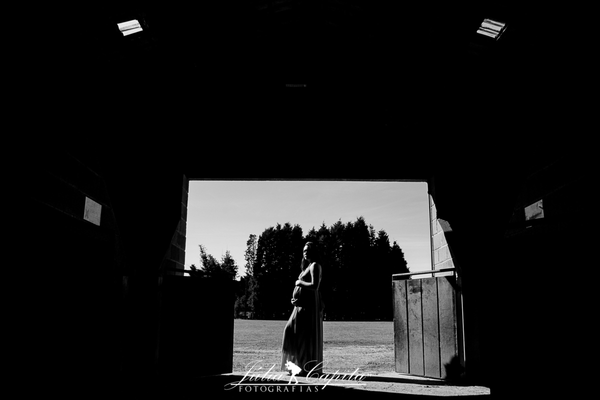 Foto silhueta de gestante. Por Júlia Capita Fotografias