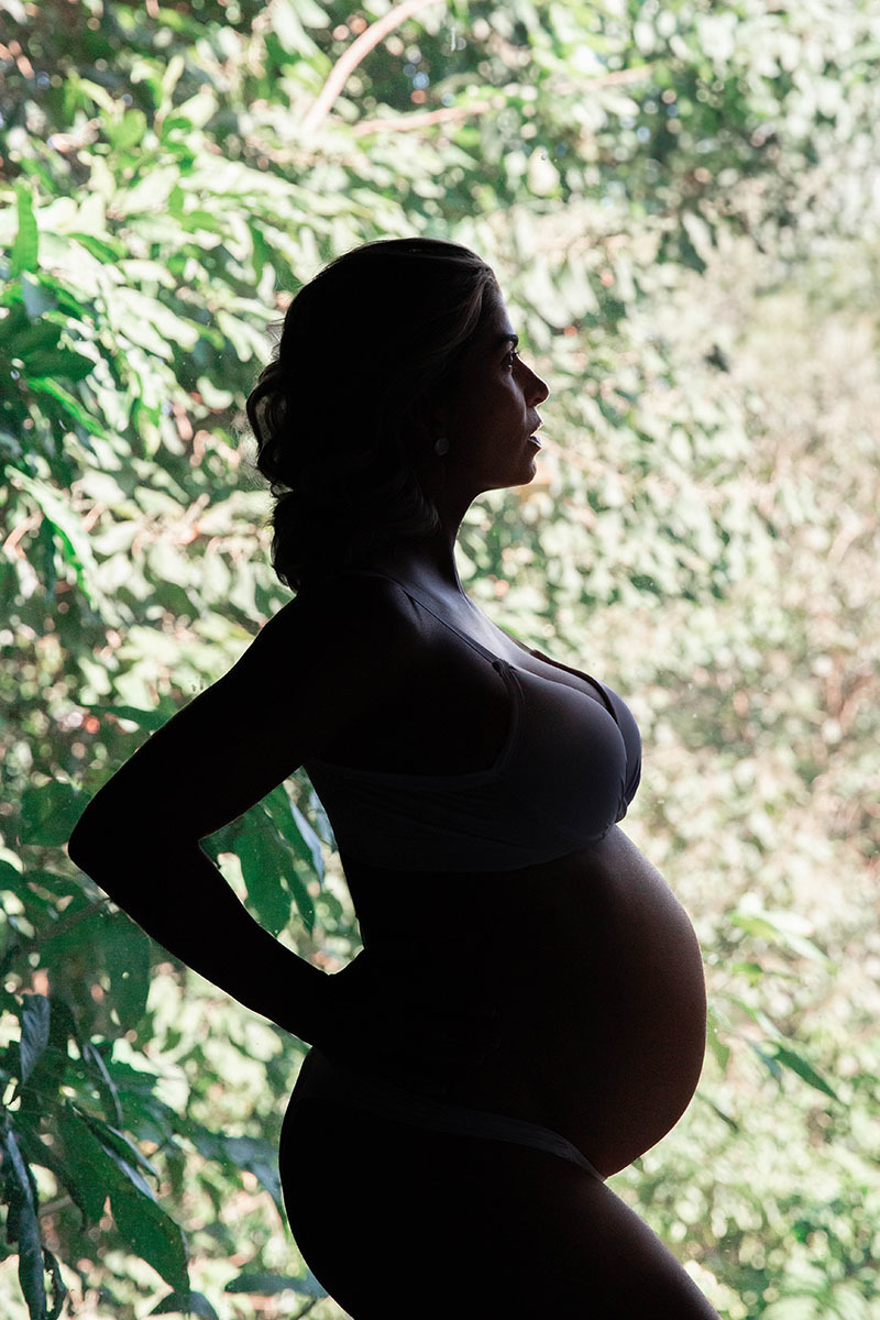 Ensaio de gestante: silhueta da Isabela - Rio de Janeiro.