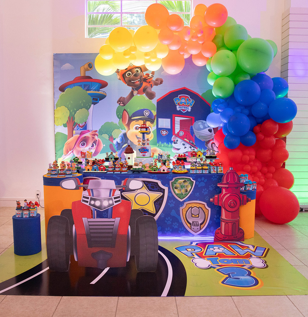 Decoração da festa do Antônio - Patrulha Canina no Rio de Janeiro.