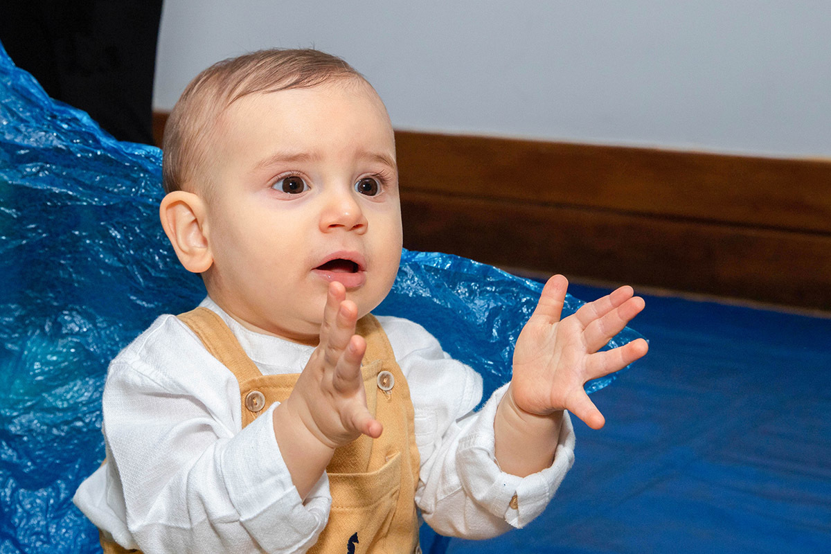 Festa de aniversário de 1 ano do Leonardo: Léo brincando no Rio de Janeiro.