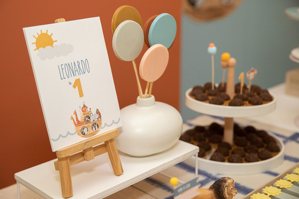 Detalhe da decoração da festa de 1 ano do Leonardo no Clube Caiçaras no Rio de Janeiro.,