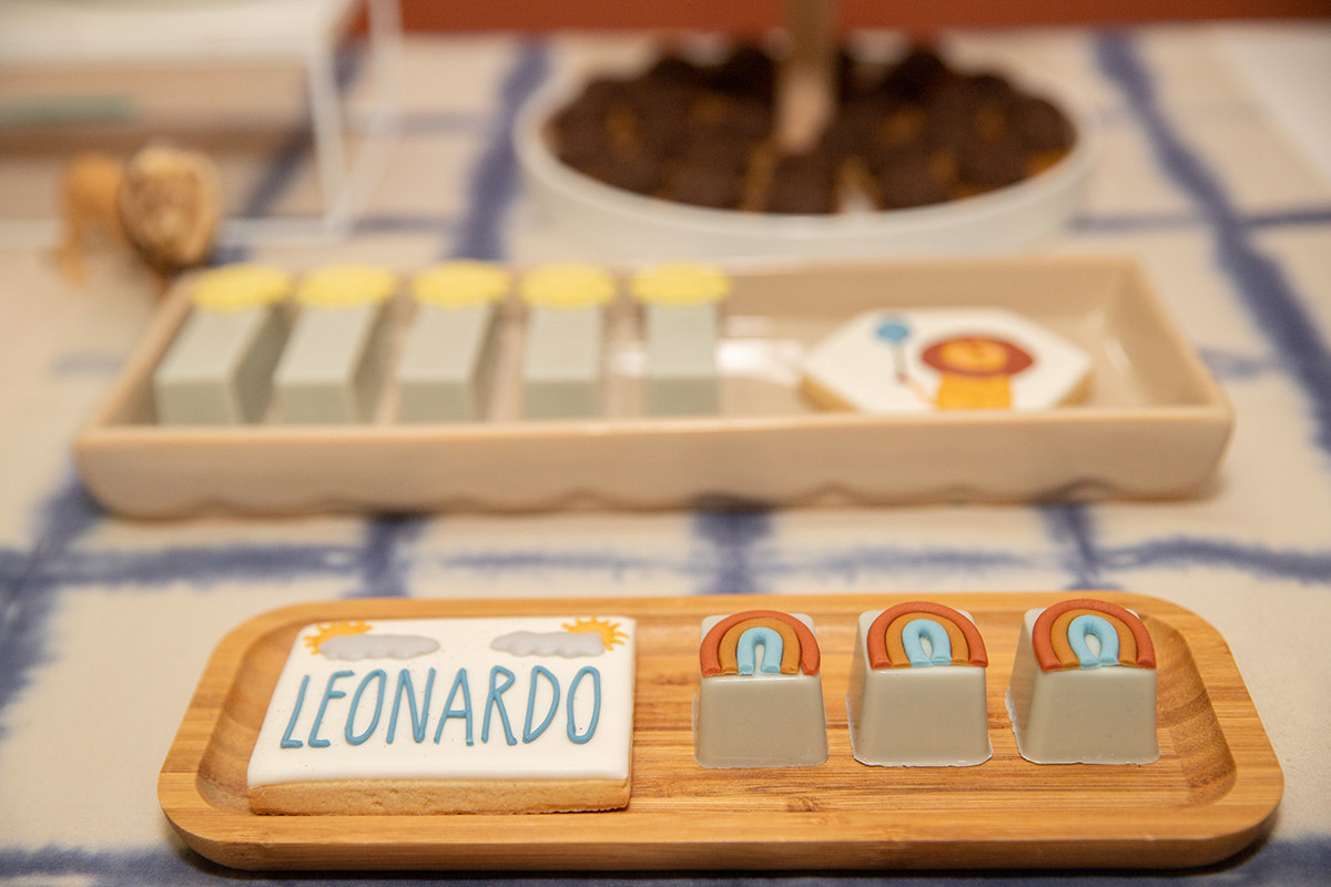 Detalhe da decoração da festa de 1 ano do Leonardo no Clube Caiçaras no Rio de Janeiro.,