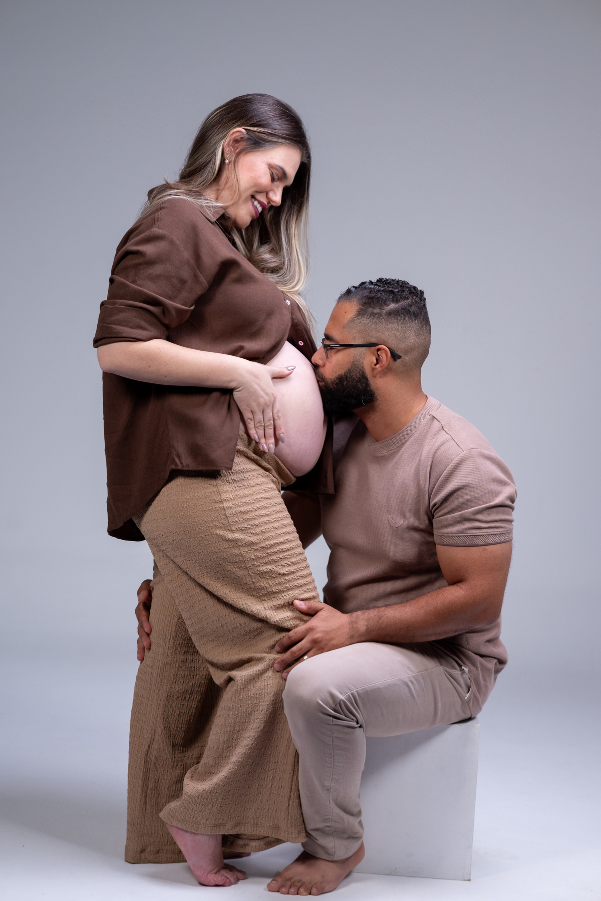 O abraço que já acolhe a Ariela antes mesmo do nascimento.