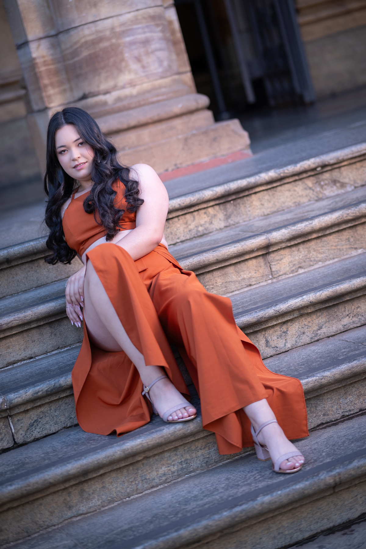 Book feminino em Belo Horizonte com a beleza da Praça da Liberdade como cenário
