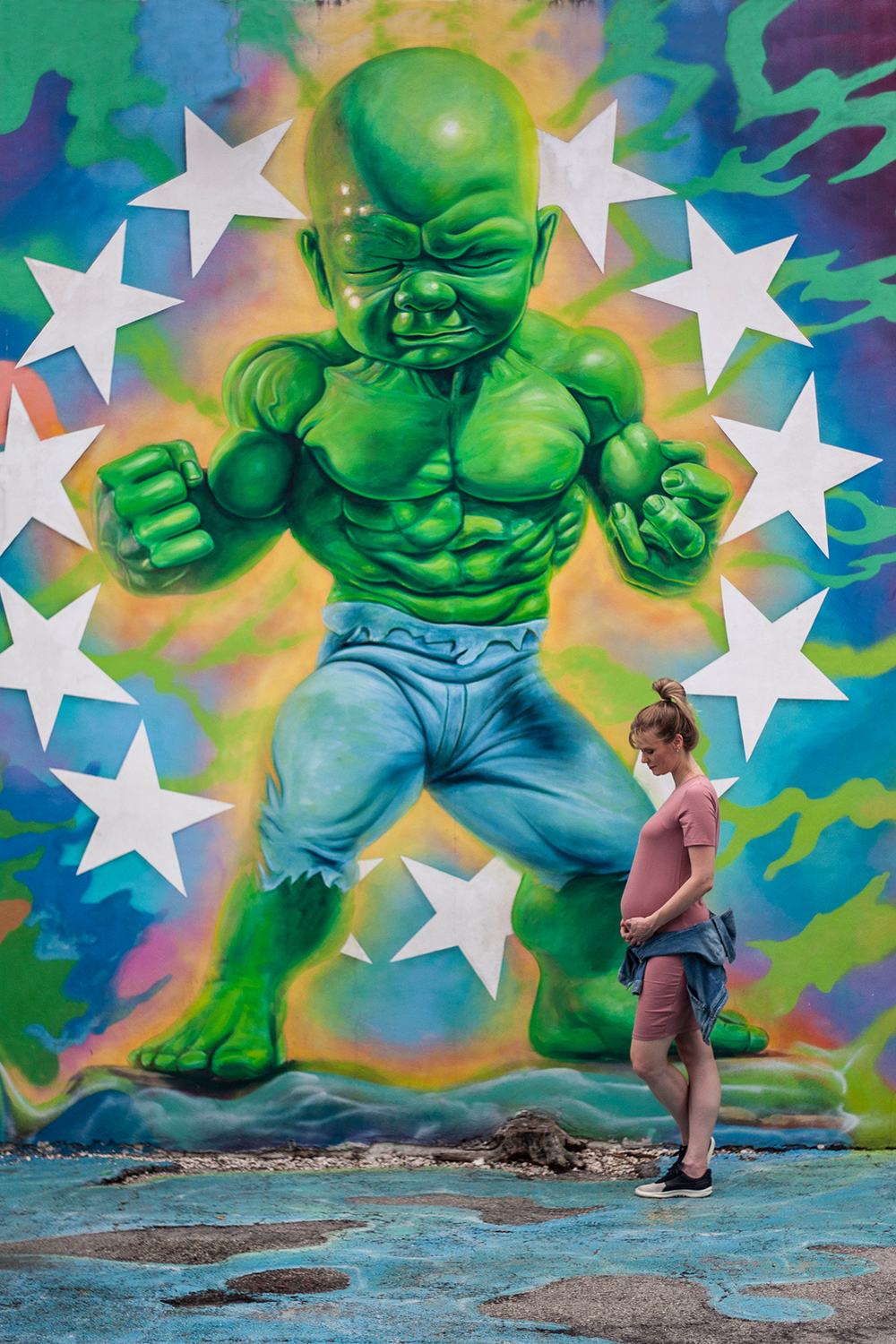 Ketlin esperando Arthur em Miami - Gestante - Wynwood - Wynwood walls - Miami Maternity - Urban Graffiti Art Museum Miami