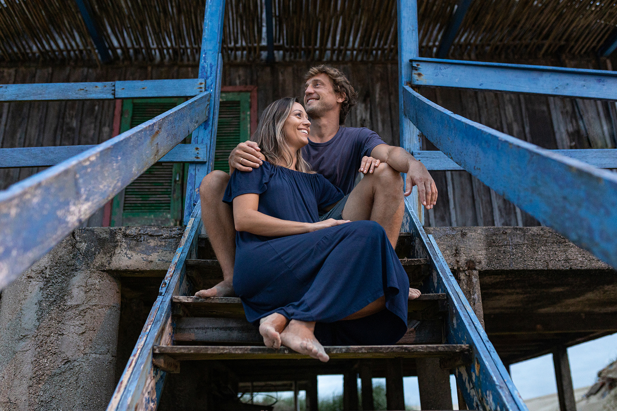 Pré-wedding em Santa Catarina, nas casinhas a beira mar