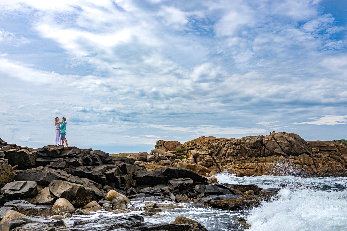 Pré-wedding lindão em Santa Catarina, na praia ao ar livre