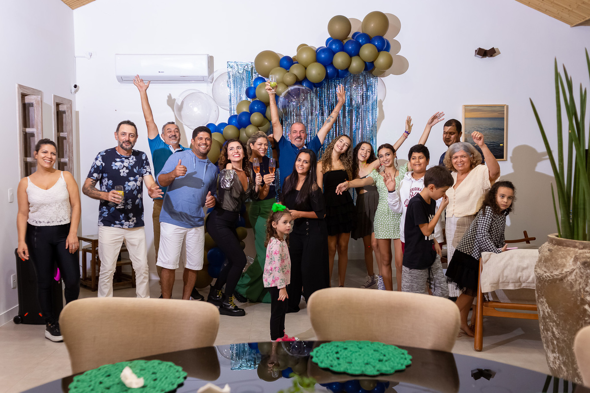 Aniversário Sr. Valdir - Cobertura de aniversário - Caraguatatuba/SP - On Click Fotografia - Festa de aniversário