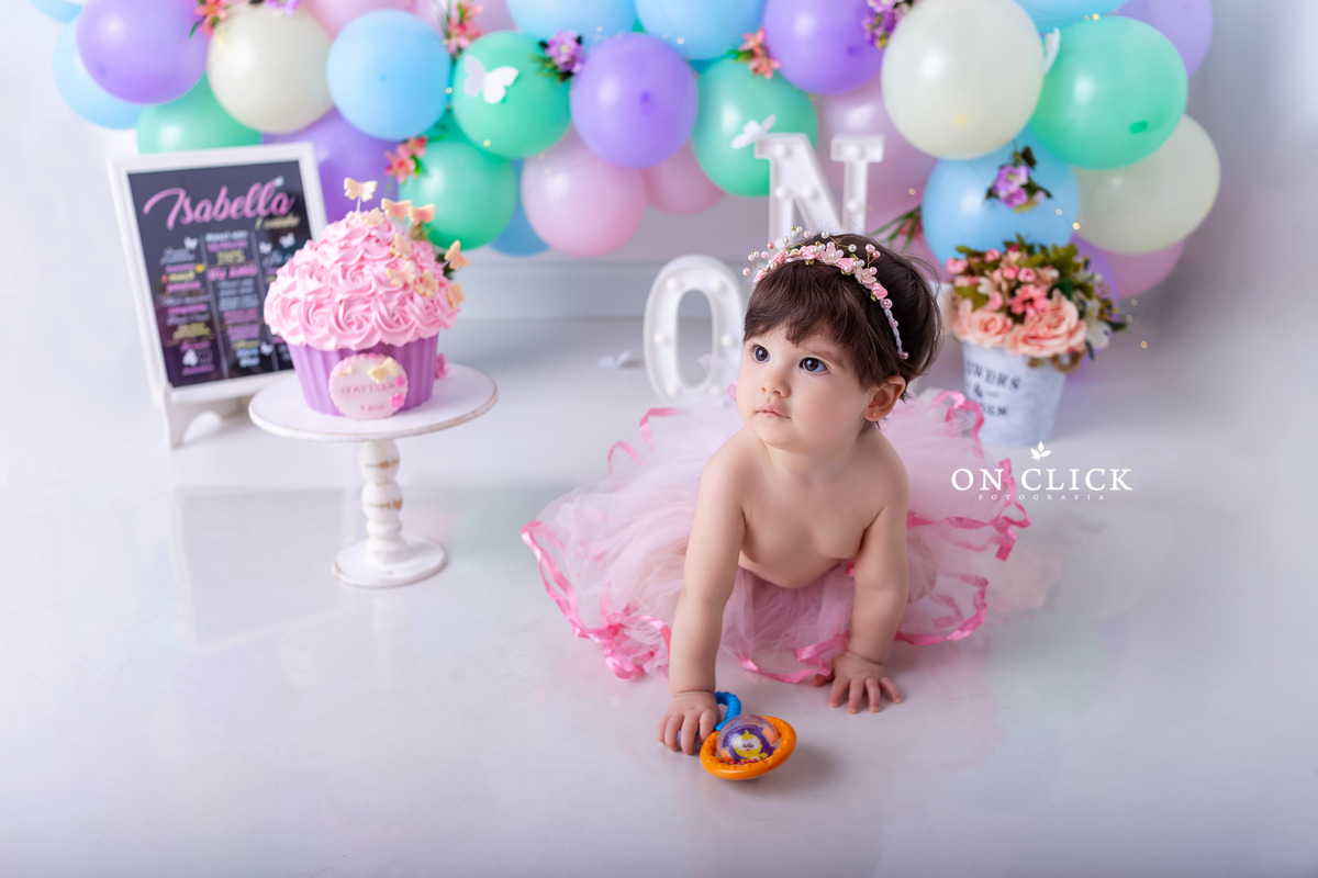 Smash the Cake Borboletas - Smash the Cake da Isabella - Caraguatatuba/SP - On Click Fotografia