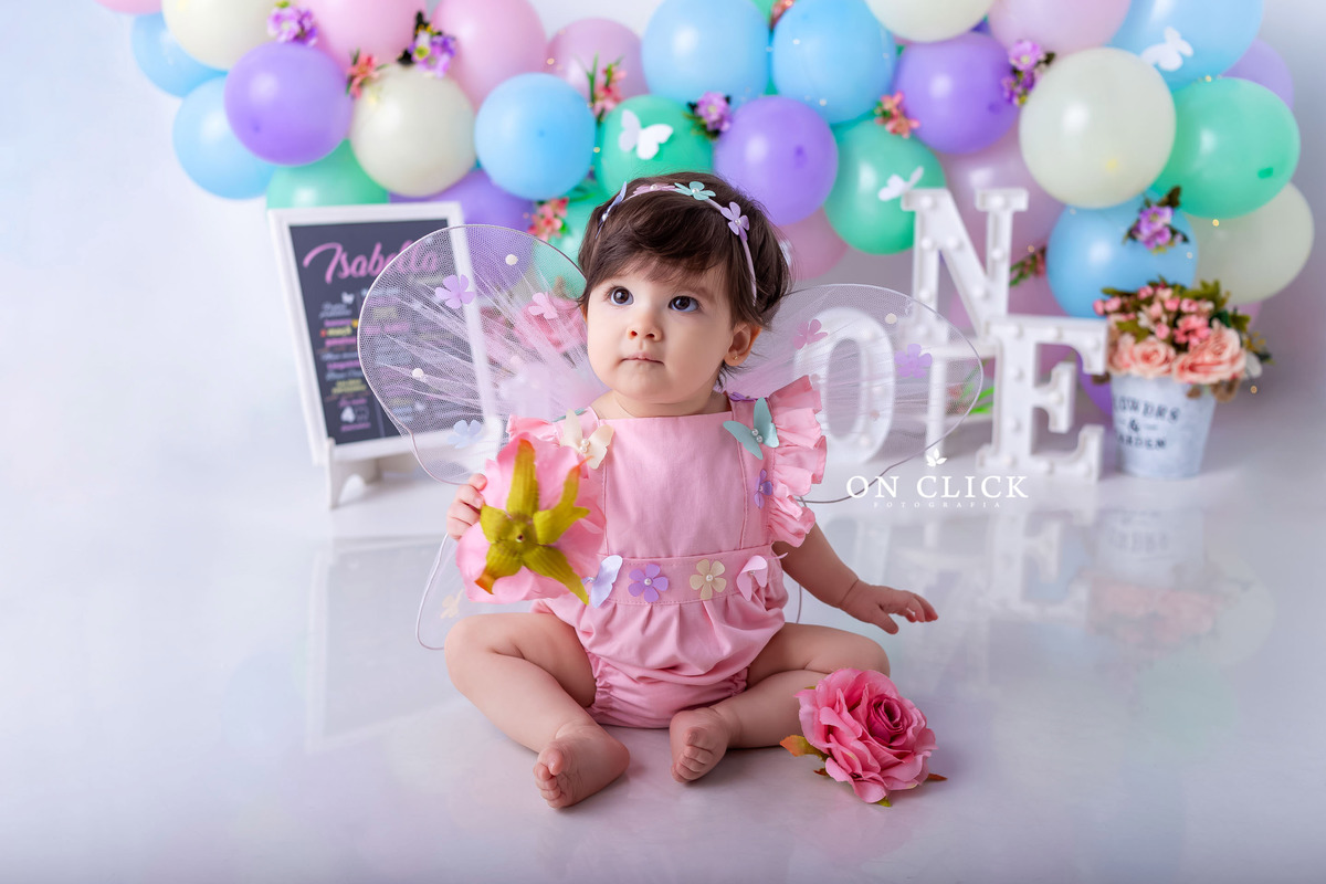 Smash the Cake Borboletas - Smash the Cake da Isabella - Caraguatatuba/SP - On Click Fotografia