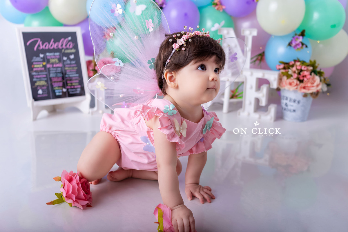 Smash the Cake Borboletas - Smash the Cake da Isabella - Caraguatatuba/SP - On Click Fotografia