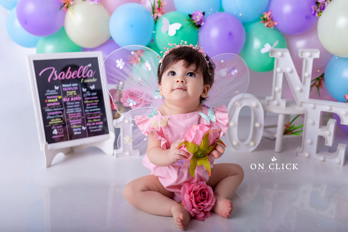 Smash the Cake Borboletas - Smash the Cake da Isabella - Caraguatatuba/SP - On Click Fotografia