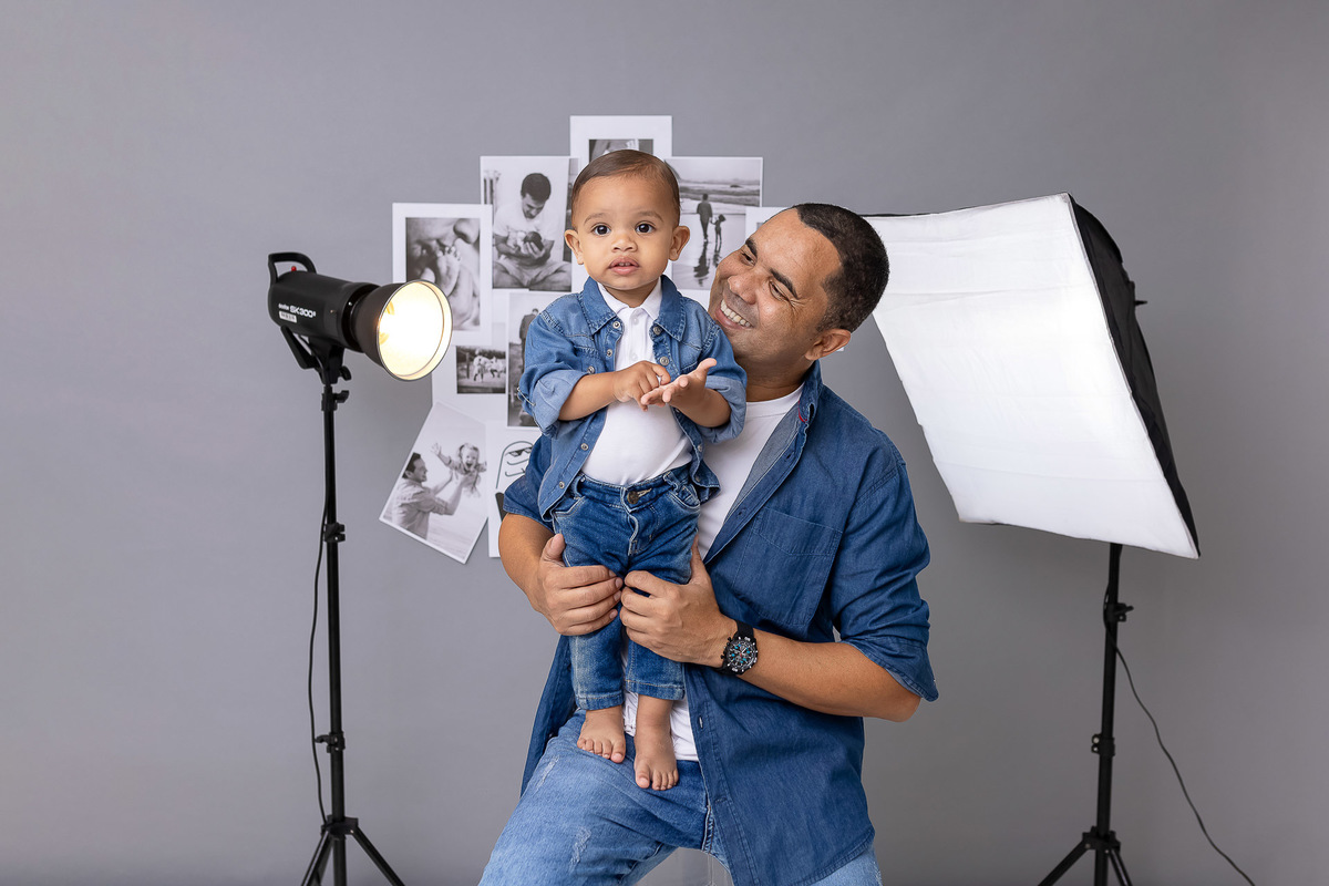 Dia dos Pais 2023 - On Click Fotografia - Cenário Câmera - Ensaio dia dos pais - Caraguatatuba - On Click Fotografia