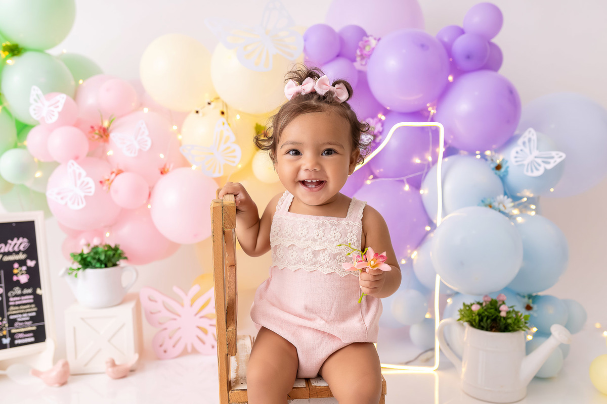 Smash The Cake Menina - Smash The Cake Menina Jardim - Smash The Cake Jardim Encantado - Smash The Cake em Estúdio - Smash The Cake Zoe Maitte - On Click Fotografia 