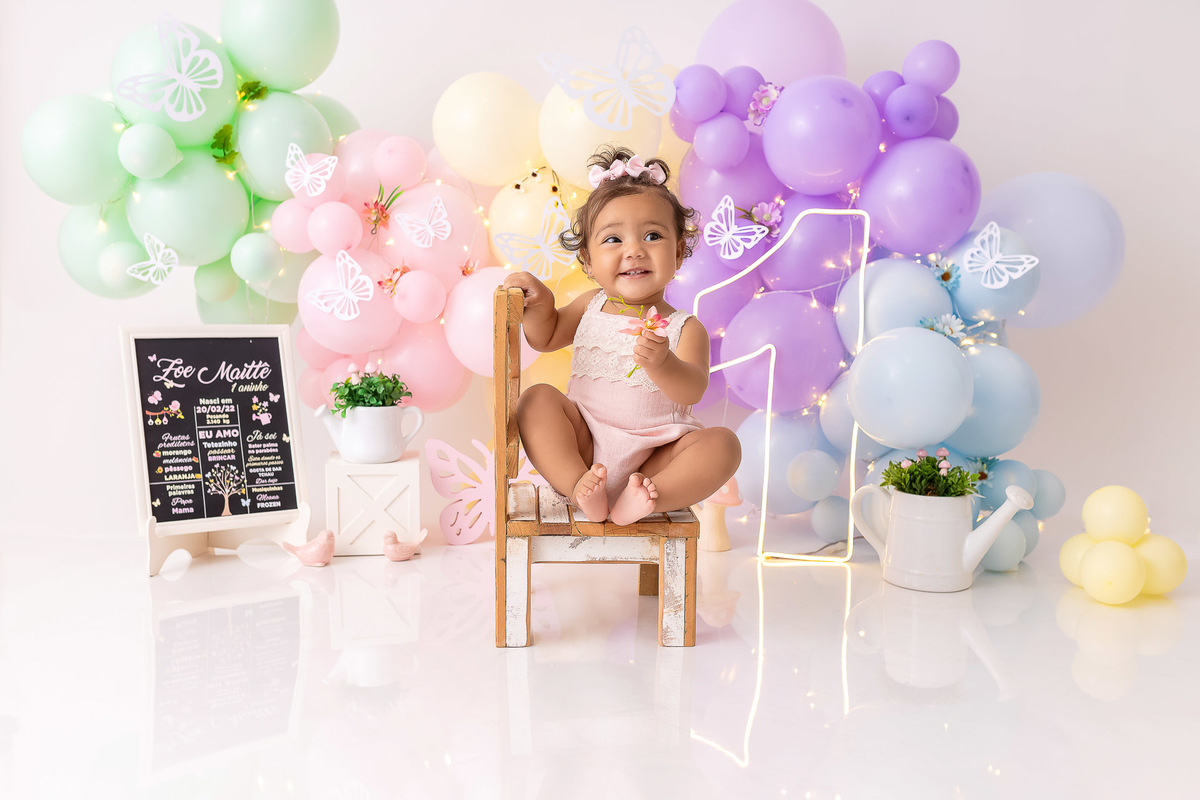 Smash The Cake Menina - Smash The Cake Menina Jardim - Smash The Cake Jardim Encantado - Smash The Cake em Estúdio - Smash The Cake Zoe Maitte - On Click Fotografia 