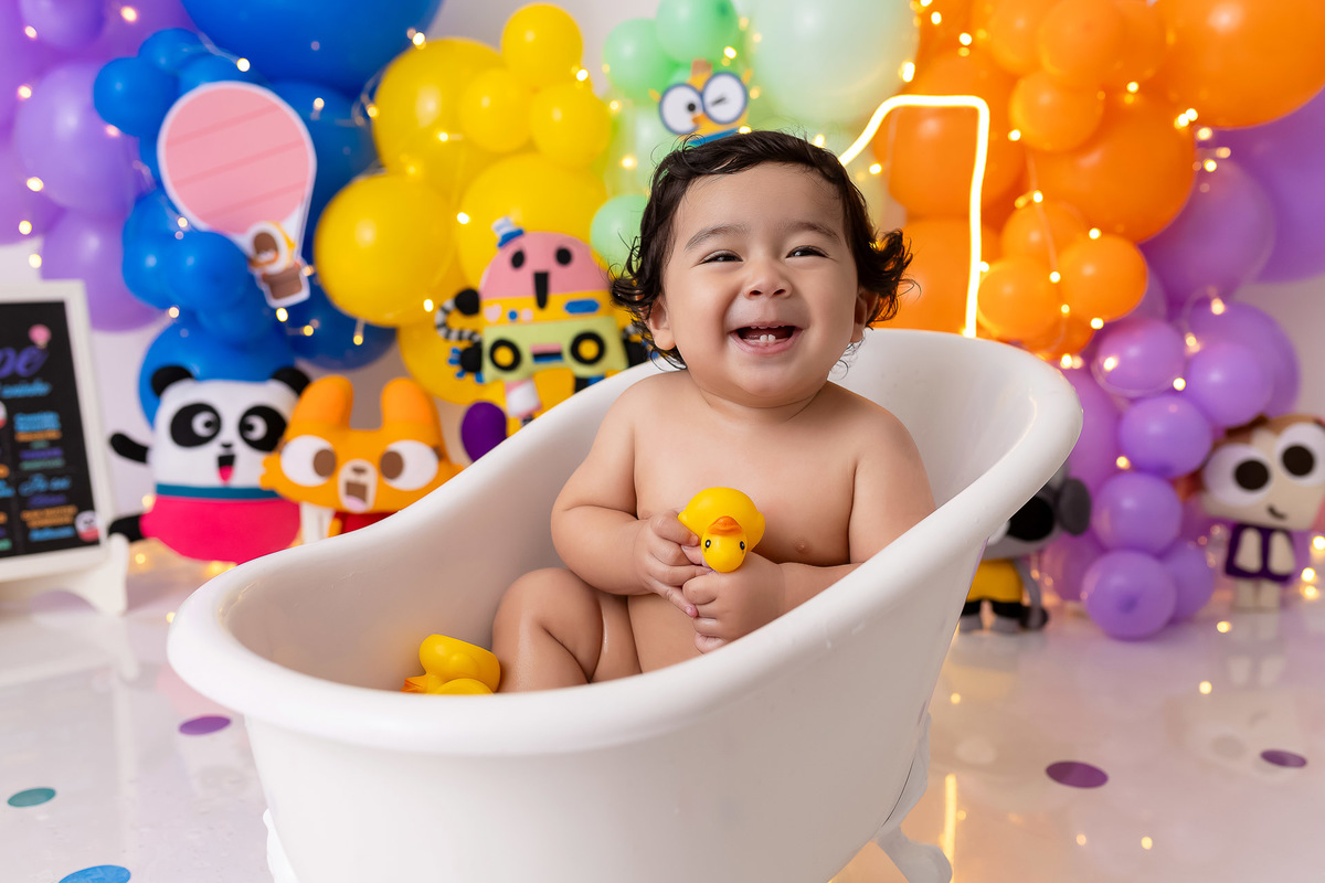 Banho Smash the Cake - Smash the Cake Banheira - Banheira - Smash The Cake Menino - Smash The Cake Menino lingokids - Smash The Cake colorido - Smash The Cake em Estúdio - Smash The Cake Felipe - On Click Fotografia - estúdio on click fotografia 
