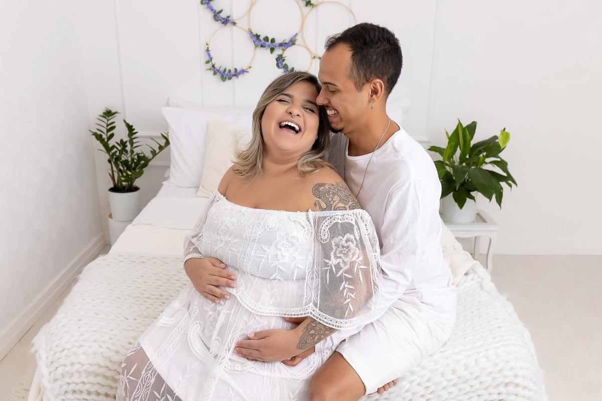 Ensaio gestante estúdio - Estúdio Fotógrafico Caraguatatuba - Gestante Beatriz - Estúdio On Click Fotografia