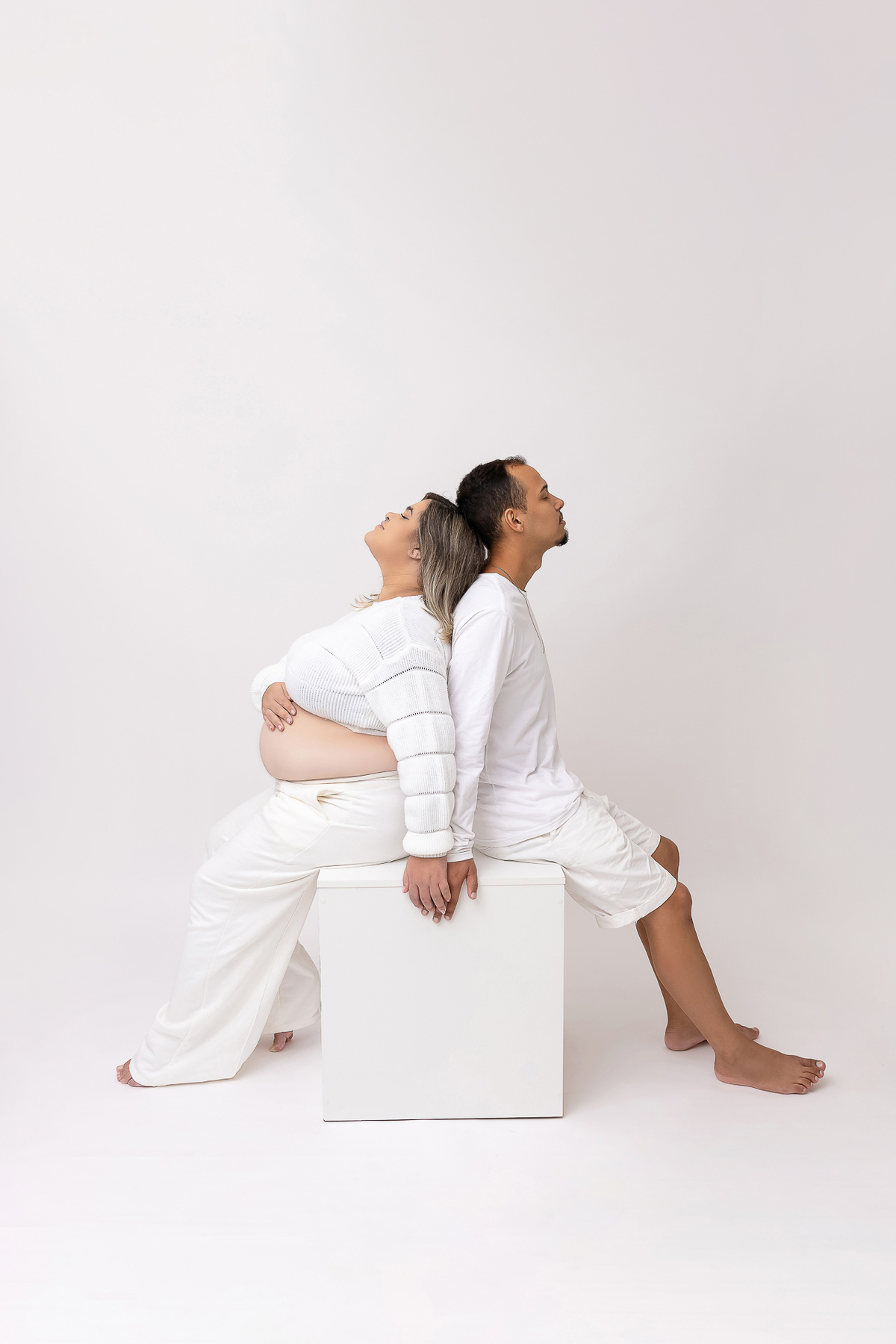 Ensaio gestante estúdio - Estúdio Fotógrafico Caraguatatuba - Gestante Beatriz - Estúdio On Click Fotografia