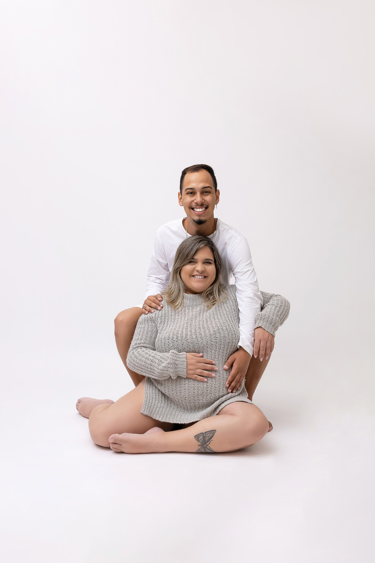 Ensaio gestante estúdio - Estúdio Fotógrafico Caraguatatuba - Gestante Beatriz - Estúdio On Click Fotografia