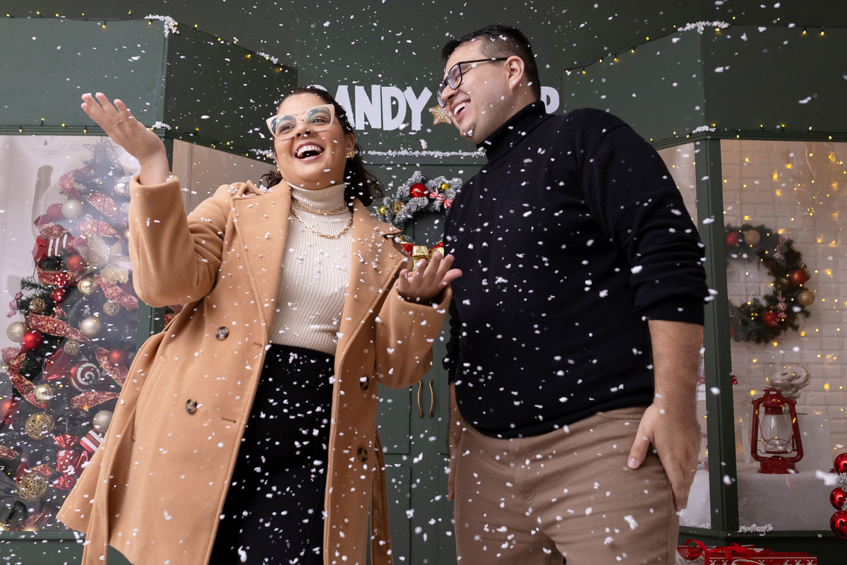 Jhuli e Rogério - Ensaio de Natal - Estúdio On Click Fotografia - Natal Caraguatatuba