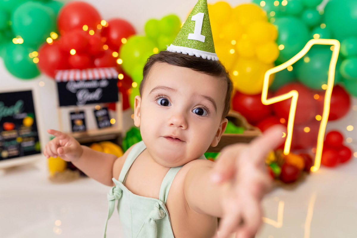 Smash the Cake em Caraguatatuba - Smash the cake tema quitanda - Smash the cake do Gael - Smash the cake tema frutinha