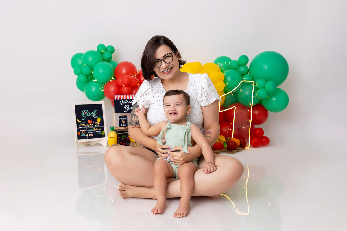 Smash the Cake em Caraguatatuba - Smash the cake tema quitanda - Smash the cake do Gael - Smash the cake tema frutinha