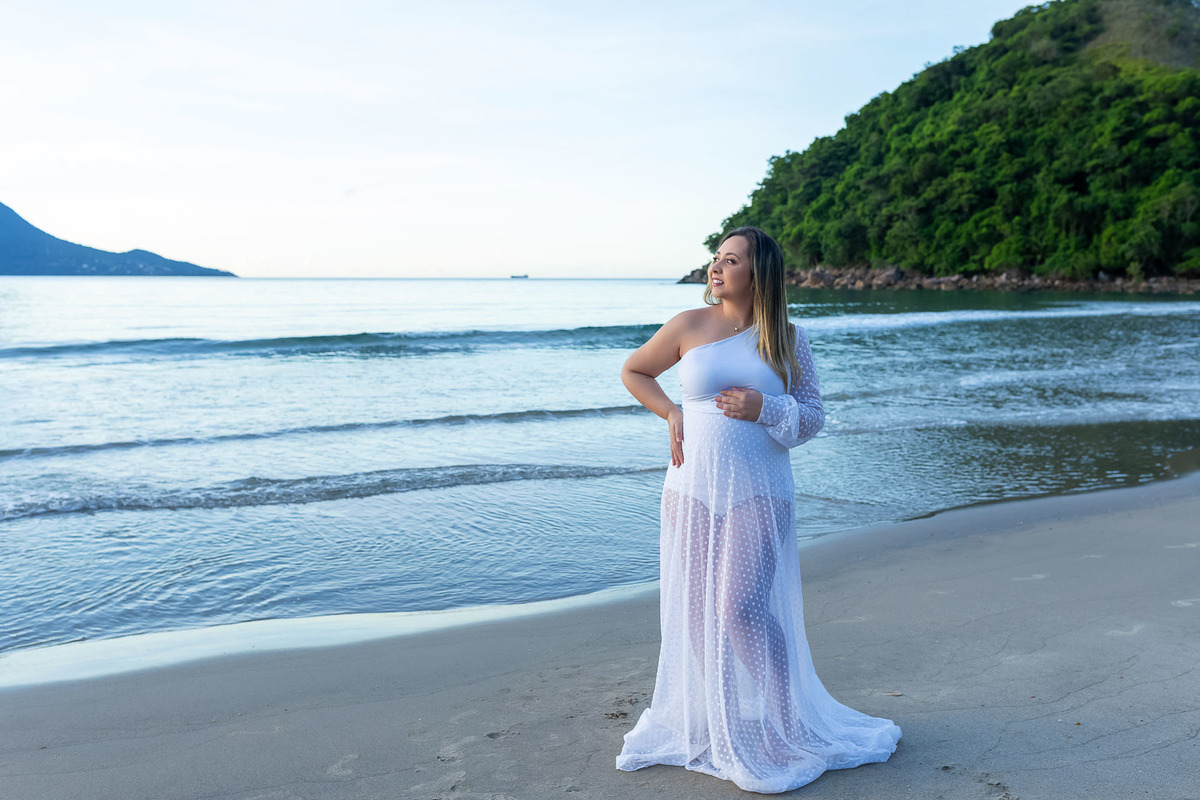Ensaio gestante na praia - Praia de Guaecá - São Sebastião/SP