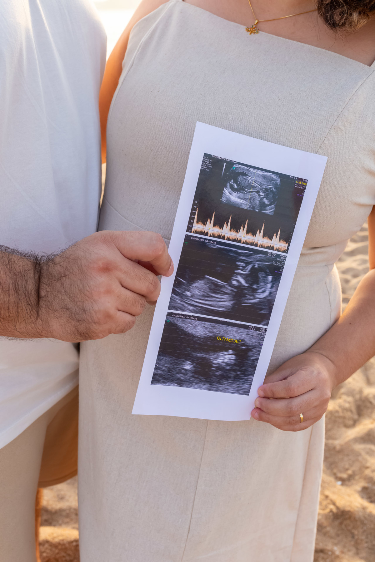Ensaio gestante na praia - Praia do Capricórnio - Caraguatatuba/SP - Fotógrafos Jhuli e Rogério