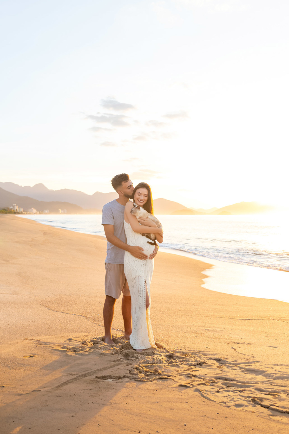 Ensaio gestante na praia - Praia do Capricórnio - Caraguatatuba - Gestante Gabriela