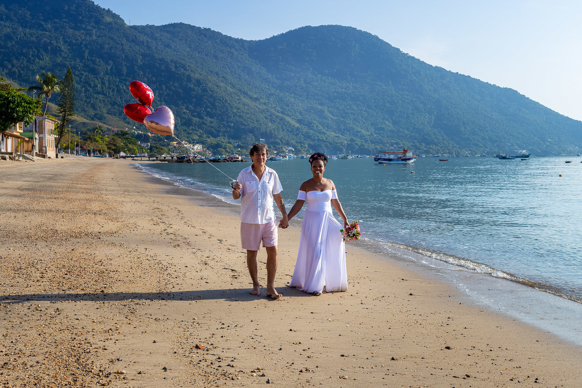 Wedding na praia - Casamento na Praia - São Sebastião - Wedding de Paulo e Michele na praia