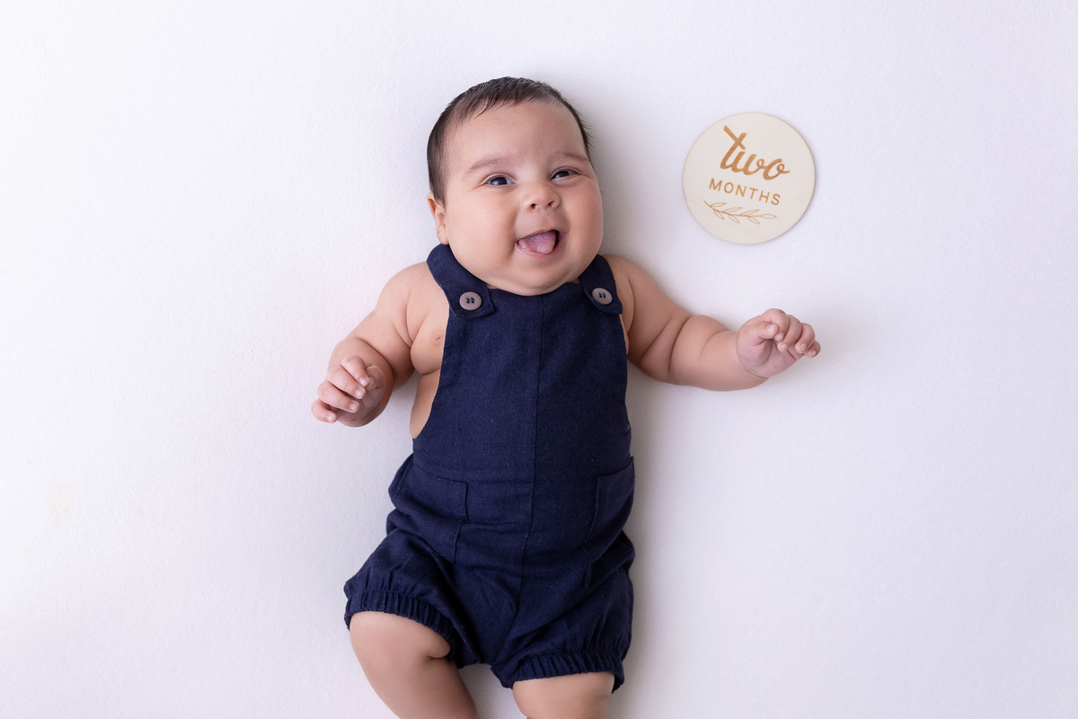 Acompanhamento Oliver - Ensaio infantil Caraguatatuba - Ensaio de 2 meses