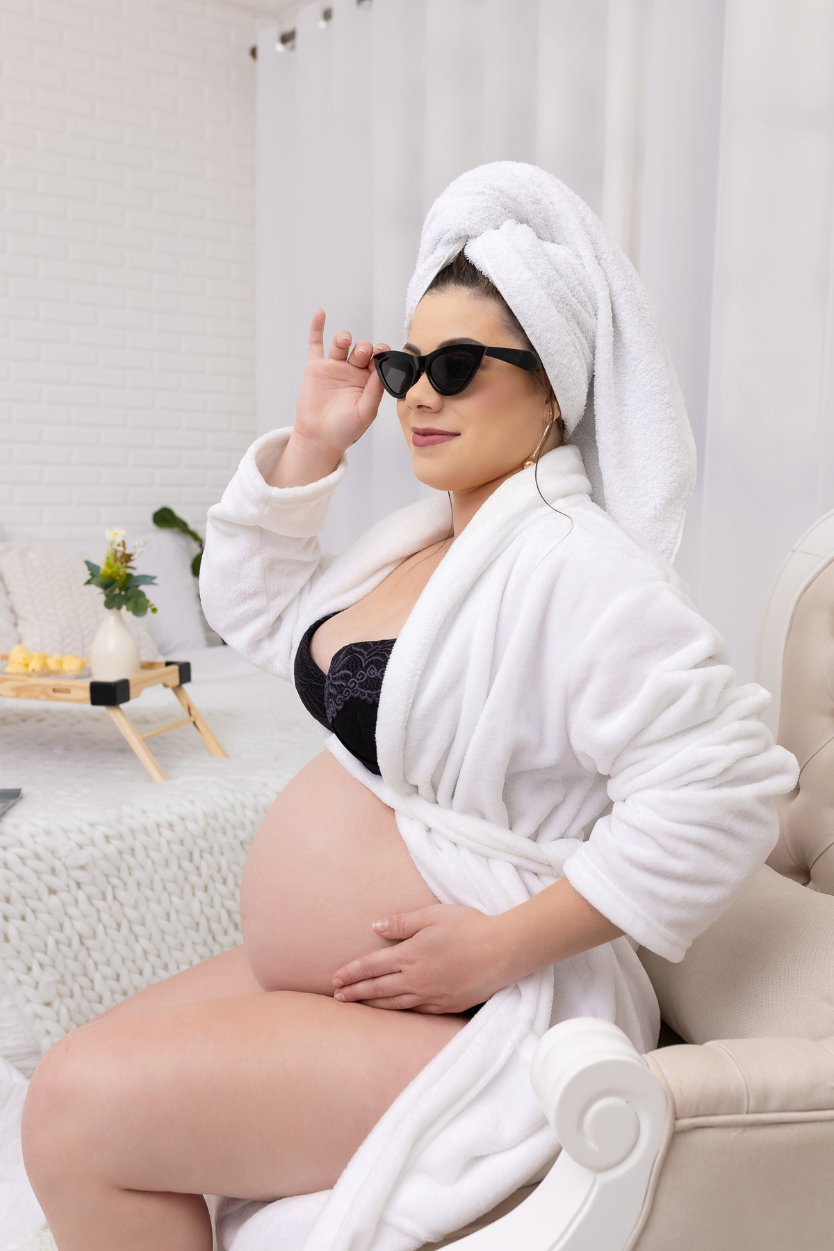 Ensaio gestante em Caraguatatuba - Ensaio gestante estúdio - Estúdio Fotógrafico Caraguatatuba - Gestante Taiane - Fotógrafa Caraguatatuba