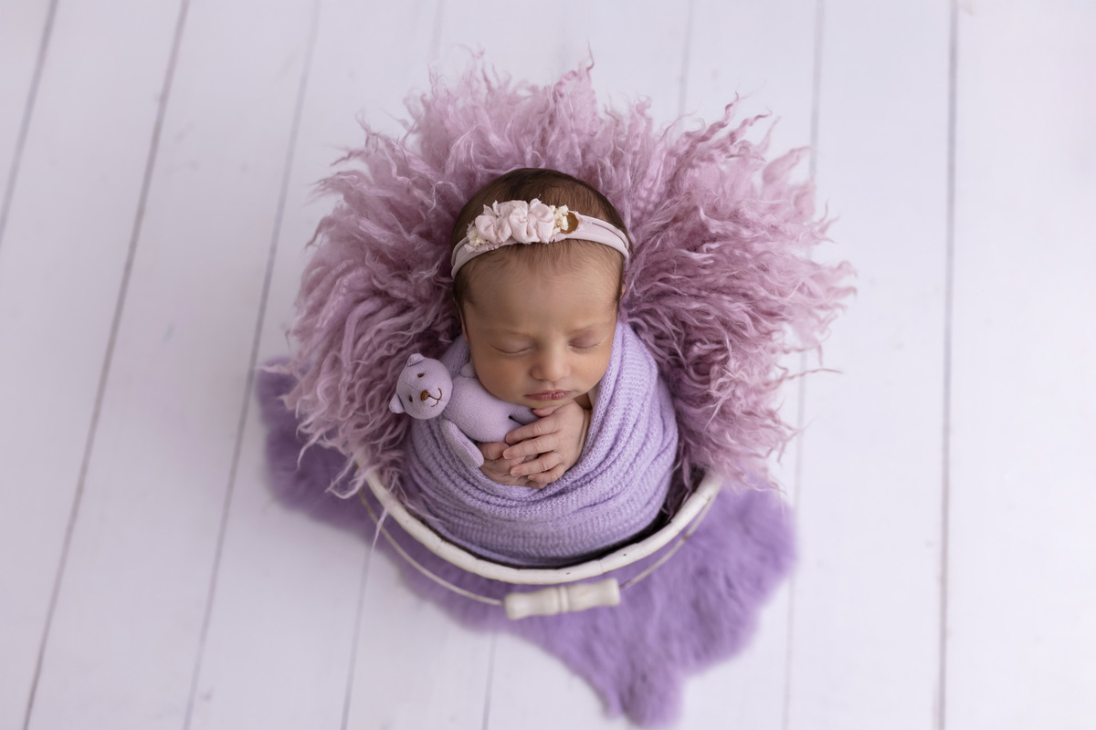 Ensaio newborn da Sofia em estúdio em Caraguatatuba – especialista newborn 