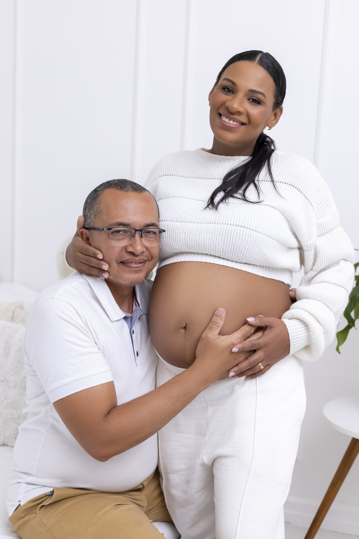 Ensaio gestante no estúdio - Ensaio gestante em Caraguatatuba - Ensaio gestante da Geiza