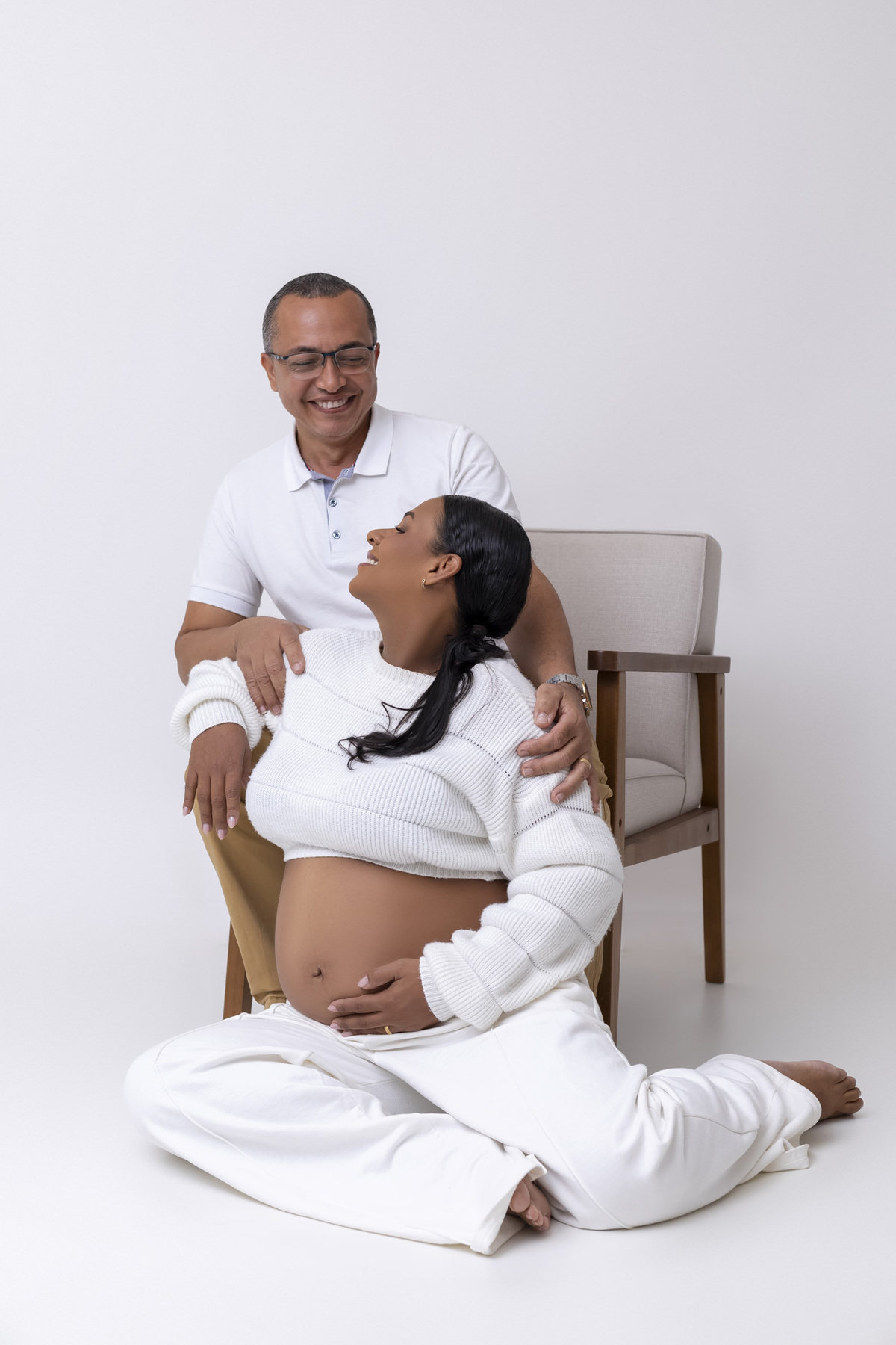 Ensaio gestante no estúdio - Ensaio gestante em Caraguatatuba - Ensaio gestante da Geiza