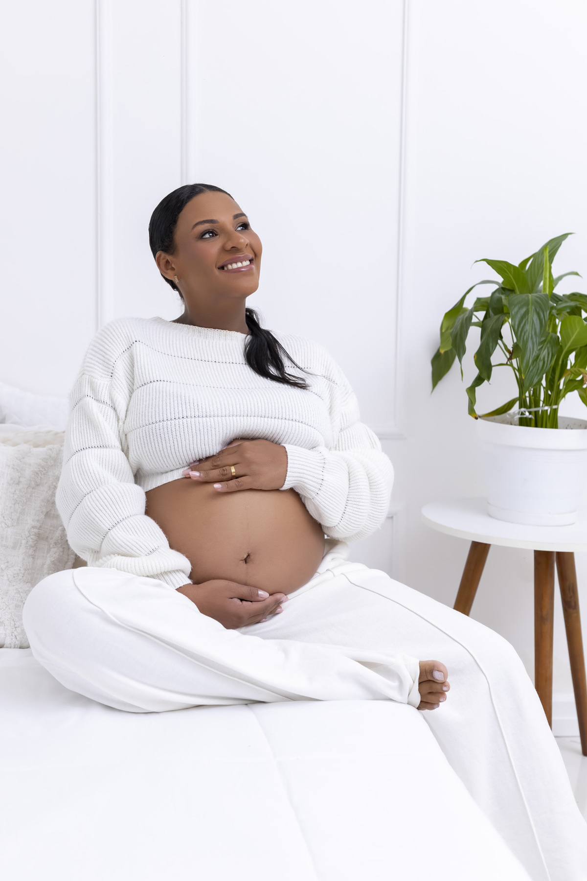 Ensaio gestante no estúdio - Ensaio gestante em Caraguatatuba - Ensaio gestante da Geiza