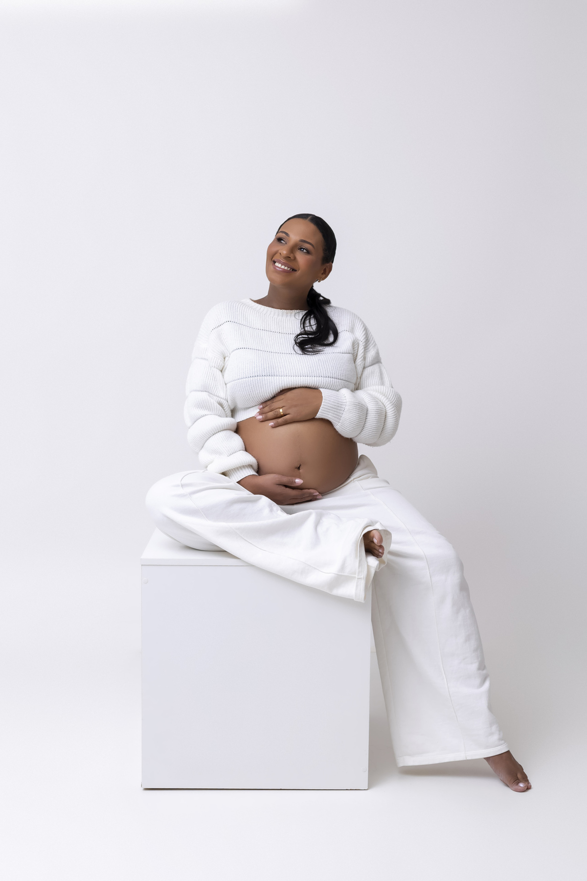 Ensaio gestante no estúdio - Ensaio gestante em Caraguatatuba - Ensaio gestante da Geiza