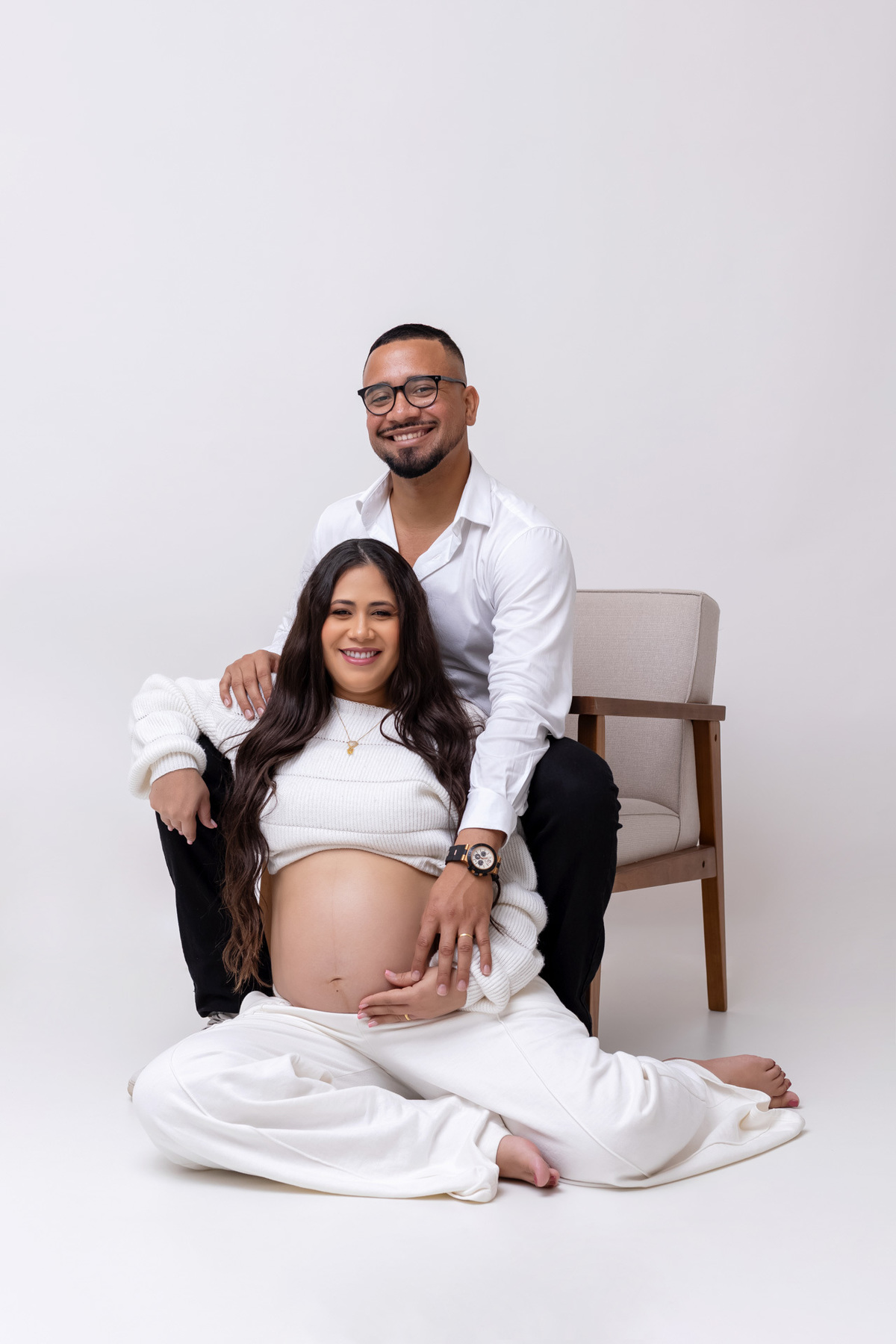 Ensaio gestante em Caraguatatuba | Gestante Paula | Ensaio no estúdio em Caraguatatuba