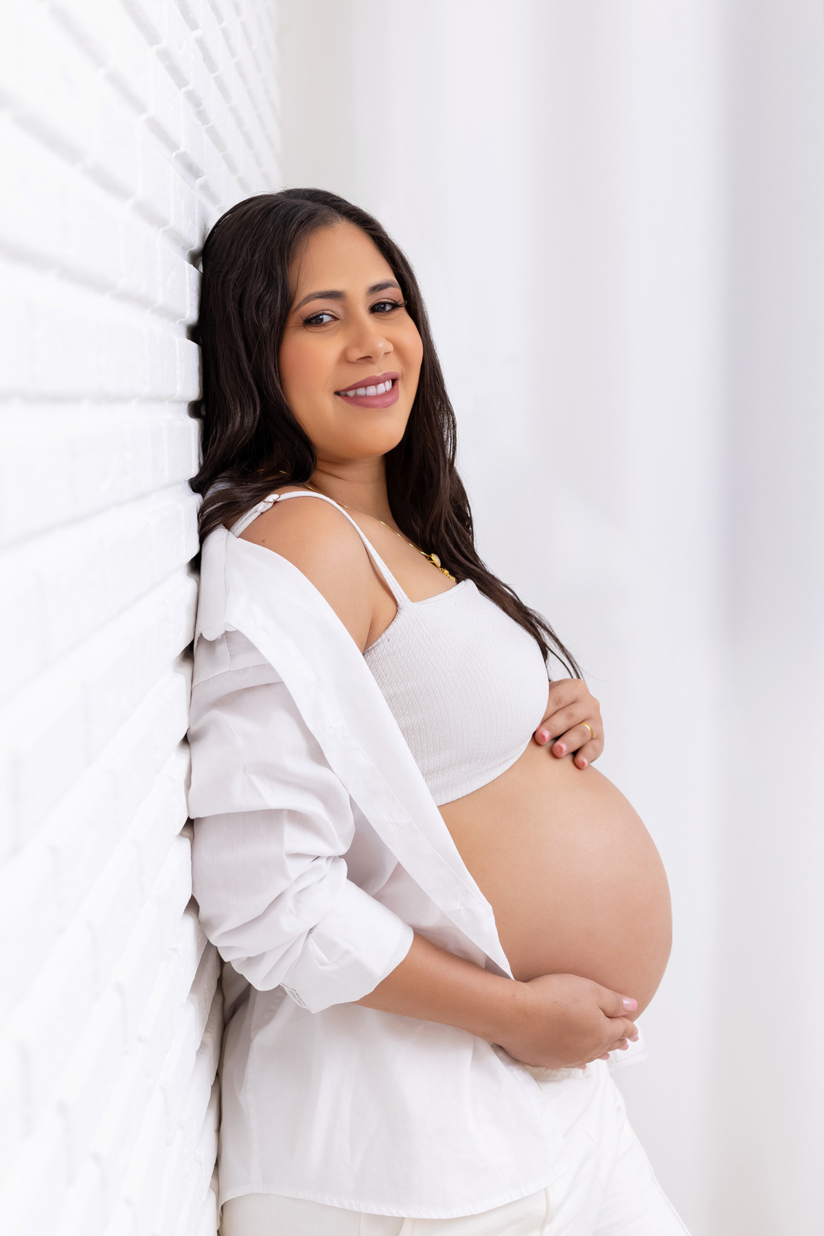 Ensaio gestante em Caraguatatuba | Gestante Paula | Ensaio no estúdio em Caraguatatuba