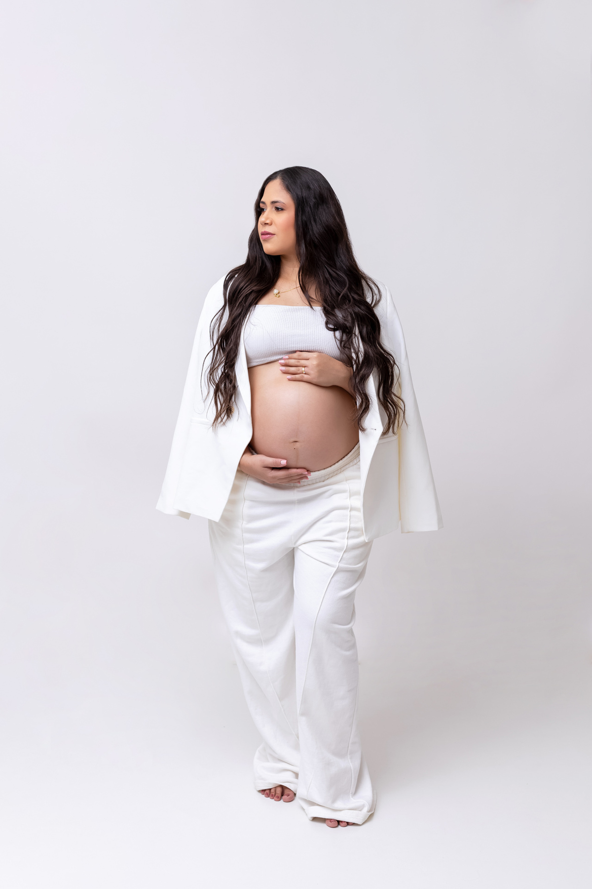Ensaio gestante em Caraguatatuba | Gestante Paula | Ensaio no estúdio em Caraguatatuba