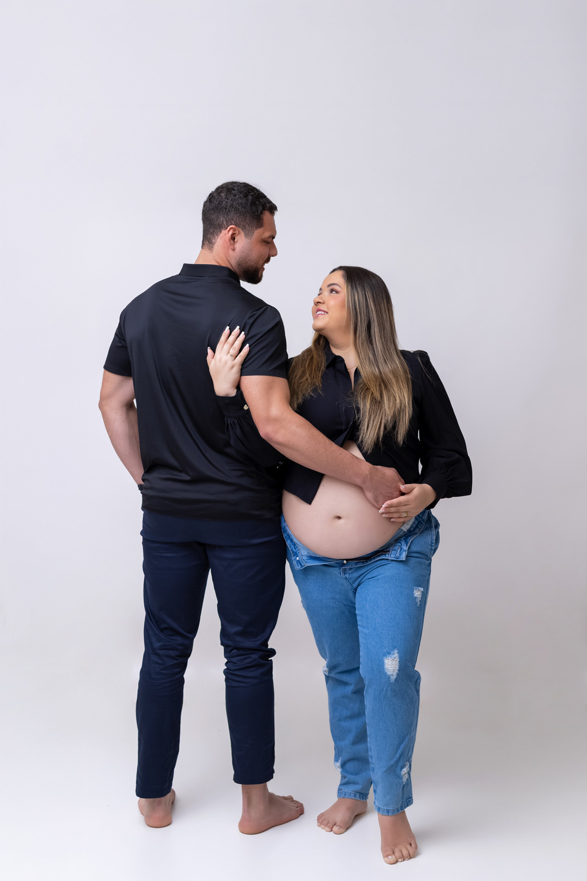 Ensaio gestante em estúdio realizado em Caraguatatuba | Gestante da Juliana