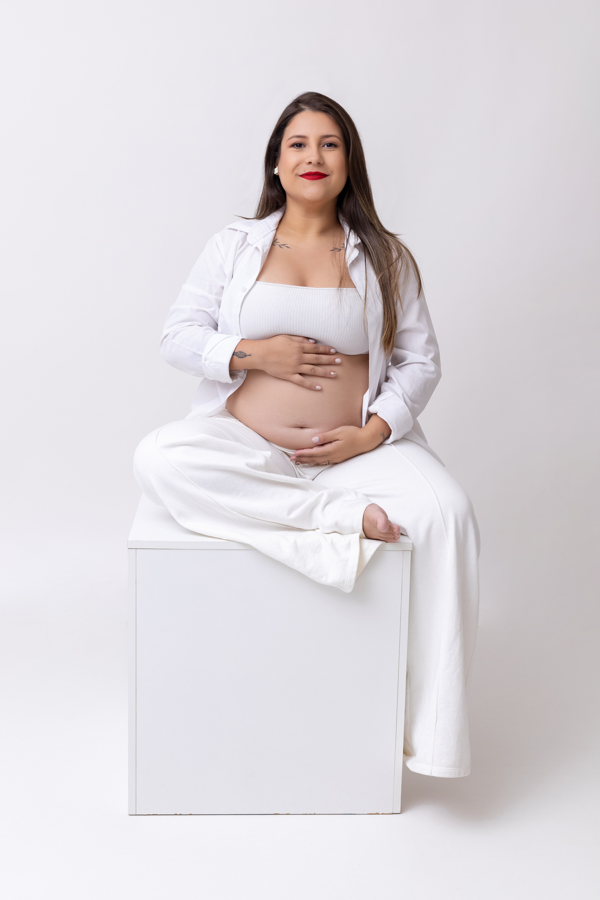 Ensaio gestante em Caraguatatuba com a Fernanda registrando a espera pelo bebê