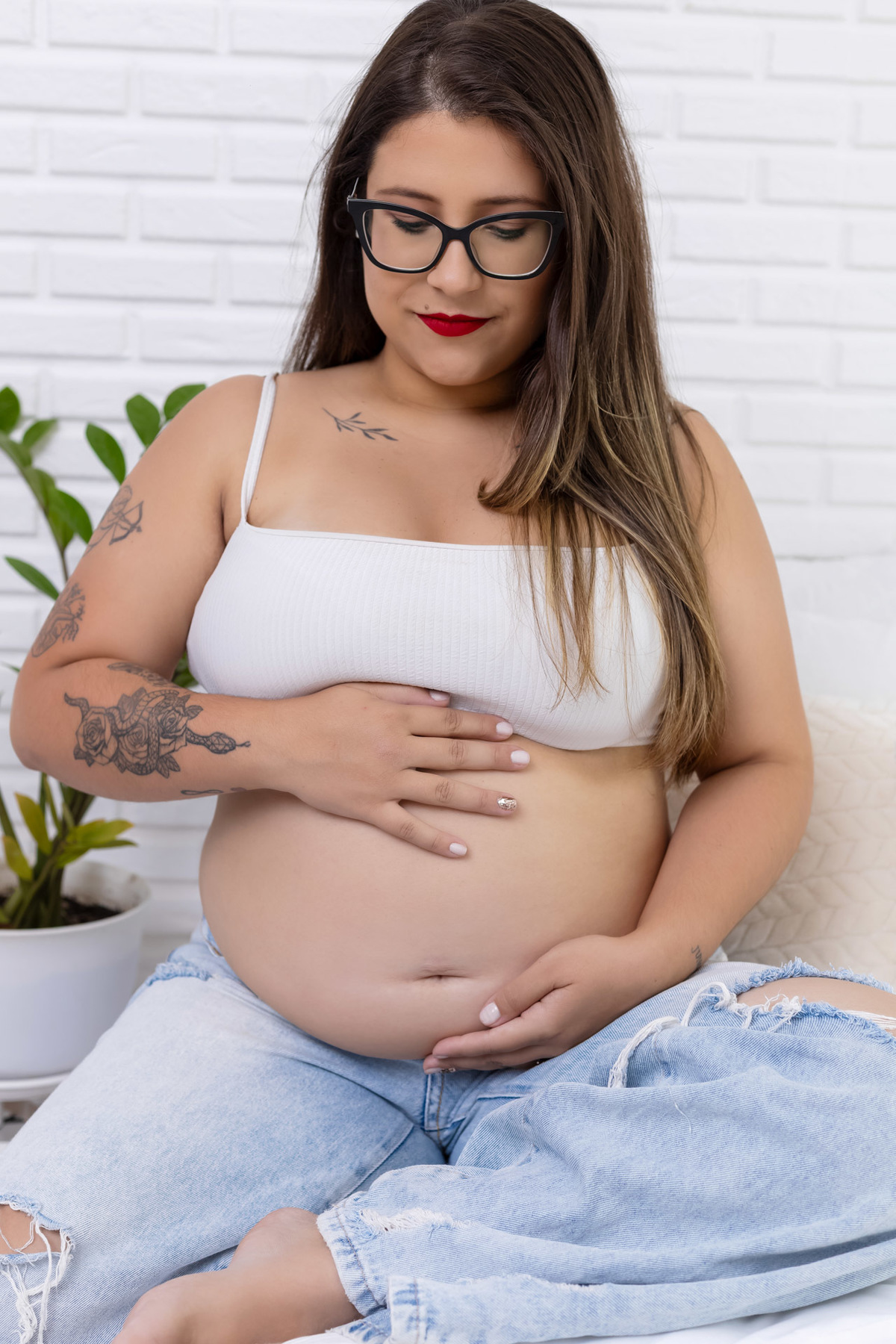 Ensaio gestante em Caraguatatuba com a Fernanda registrando a espera pelo bebê