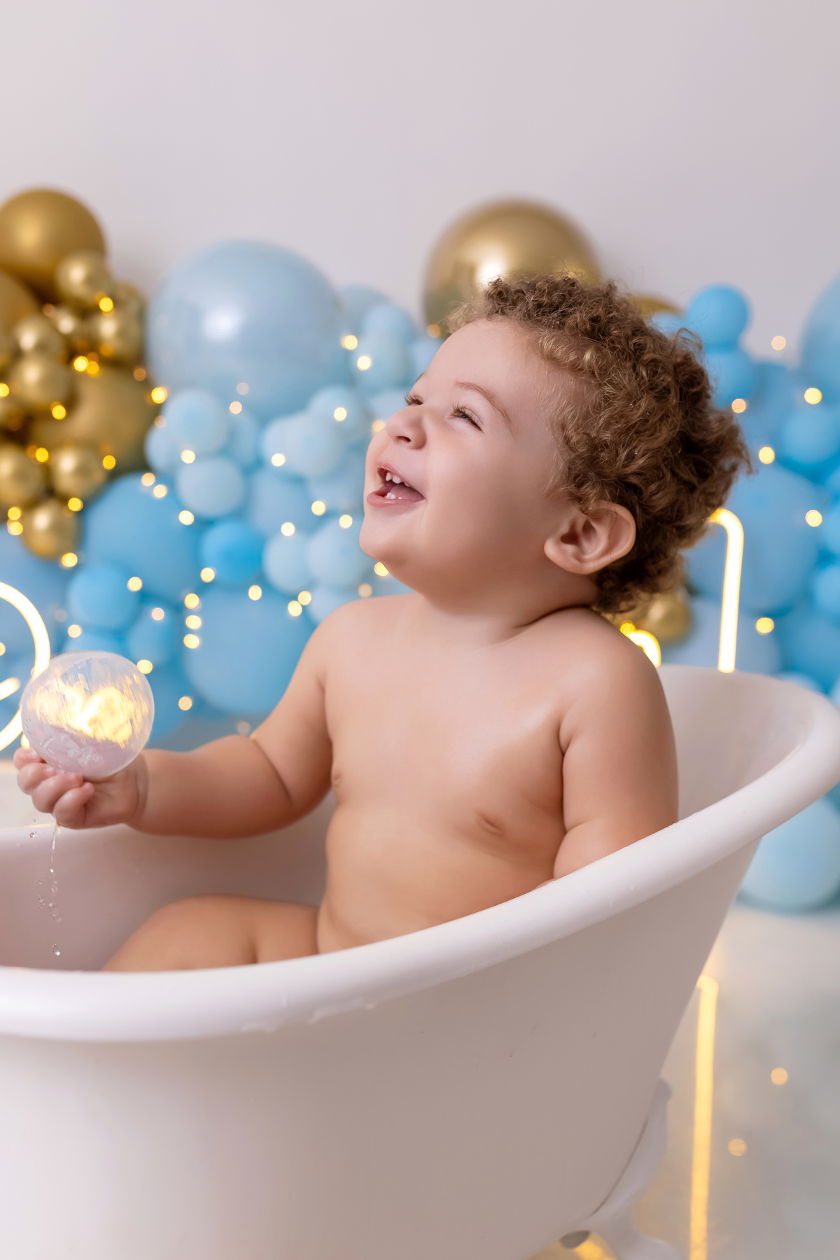 Smash the Cake Caraguatatuba - Ensaio primeiro aninho - mundo azul
 - Ensaio fotográfico infantil - Estúdio On Click Fotografia - Smash the cake 