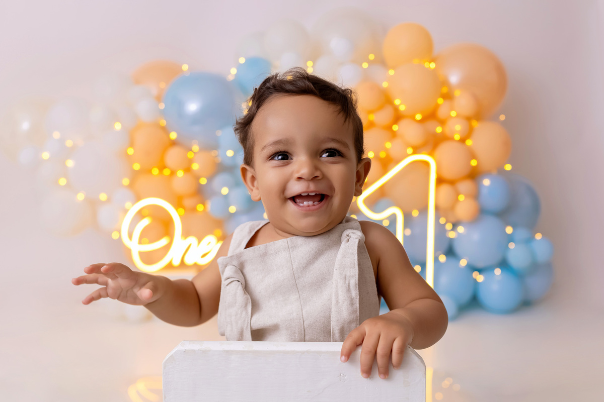Ensaio de 1 Ano do Luiz com Bolo de Melão e Fotos em Família | On Click Fotografia