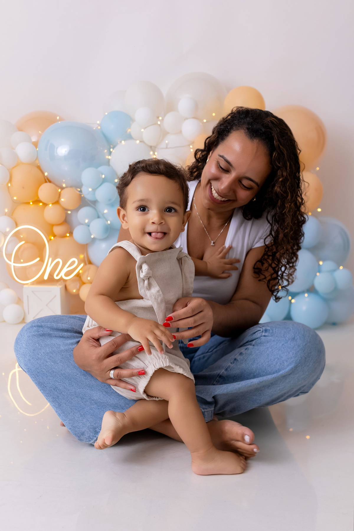 Ensaio de 1 Ano do Luiz com Bolo de Melão e Fotos em Família | On Click Fotografia