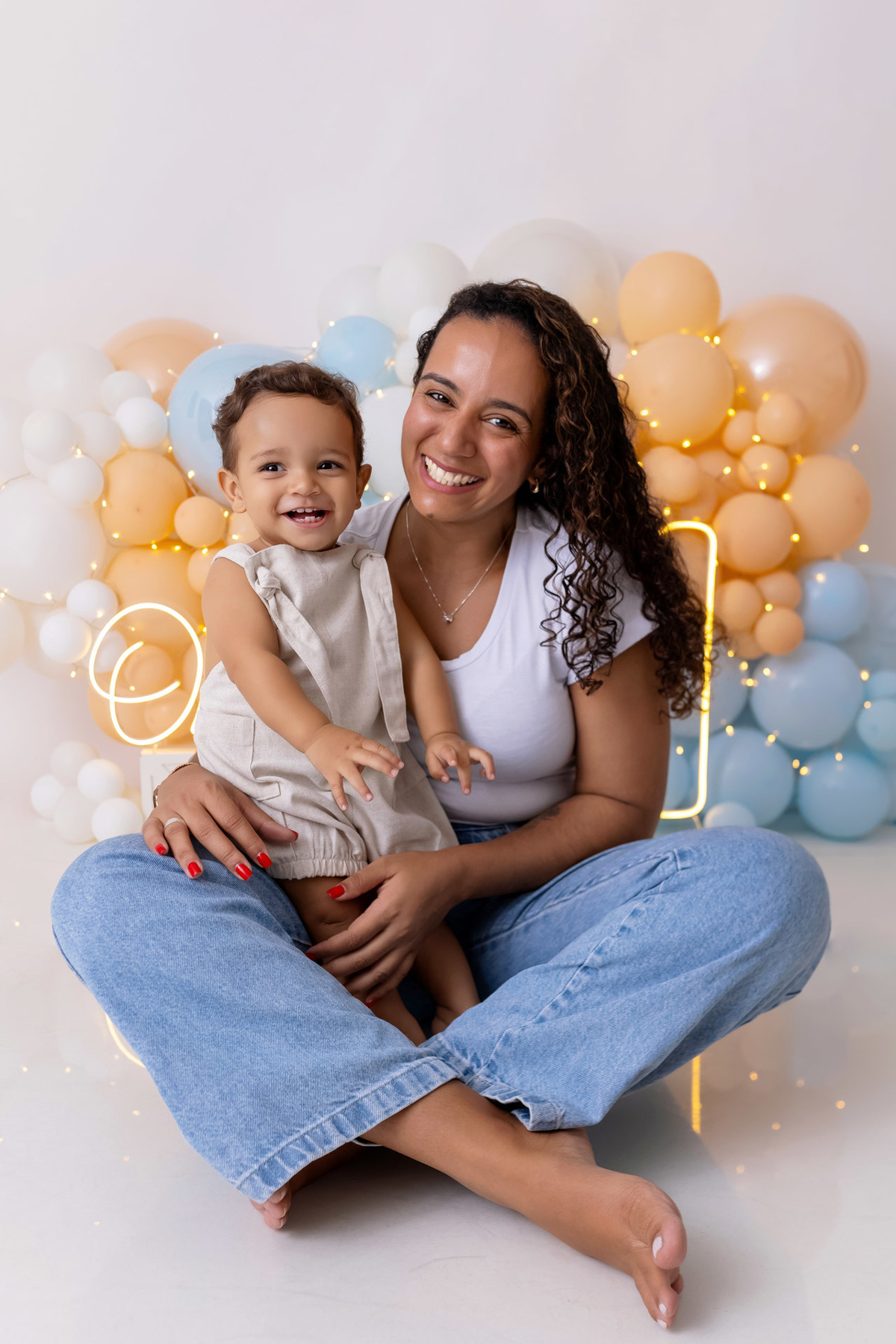 Ensaio de 1 Ano do Luiz com Bolo de Melão e Fotos em Família | On Click Fotografia
