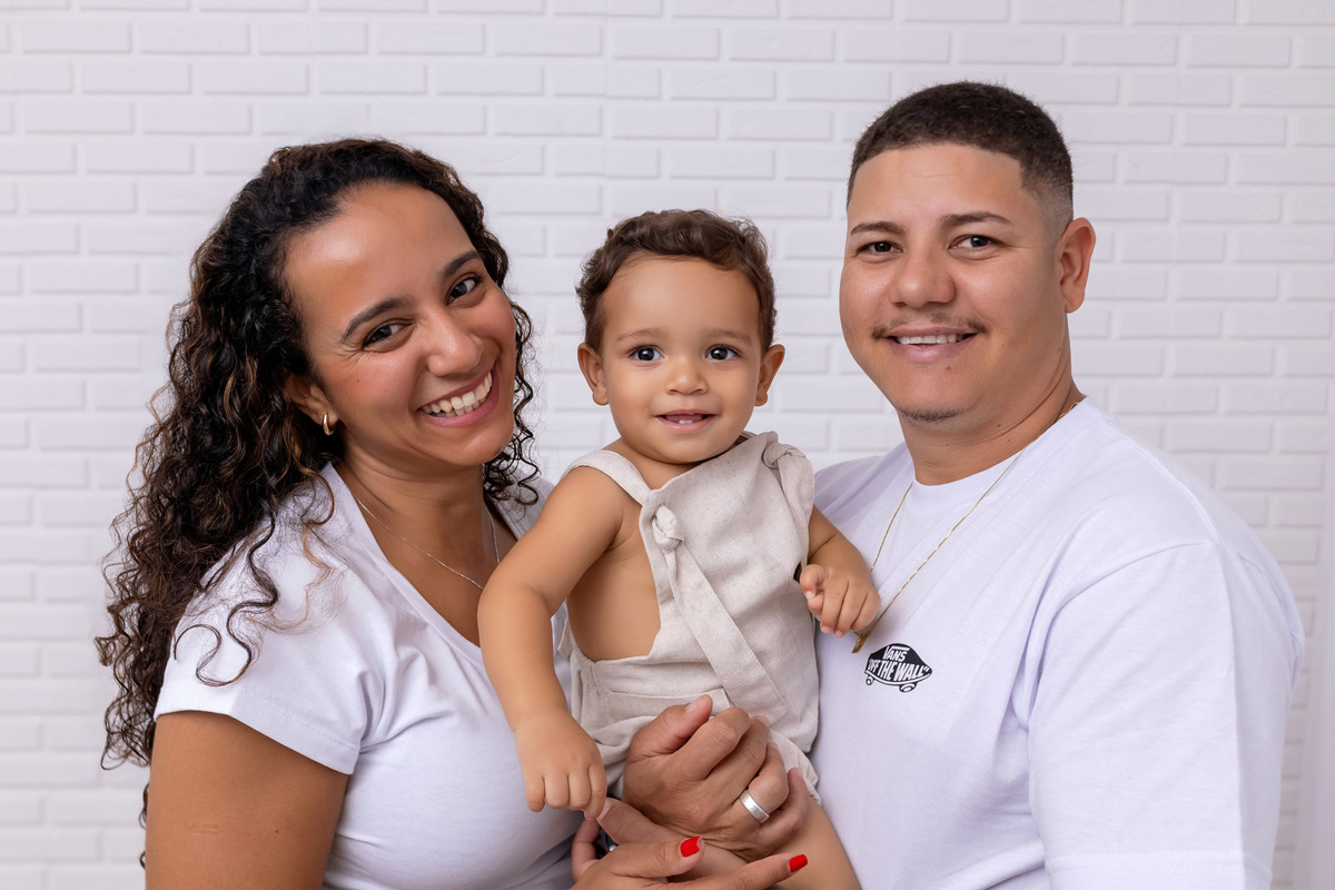 Ensaio de 1 Ano do Luiz com Bolo de Melão e Fotos em Família | On Click Fotografia